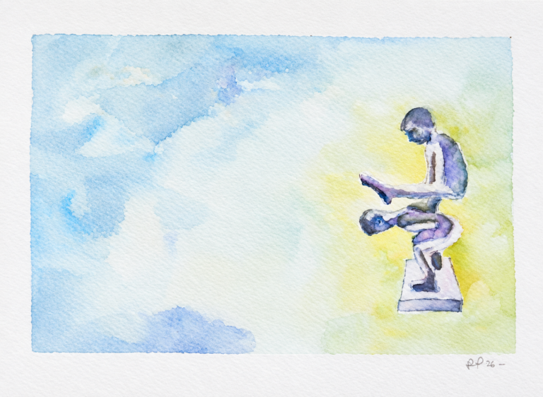 Acuarela denominada qué es el coaching, autor David Cardozo The Artistic Coaching Tool Box
